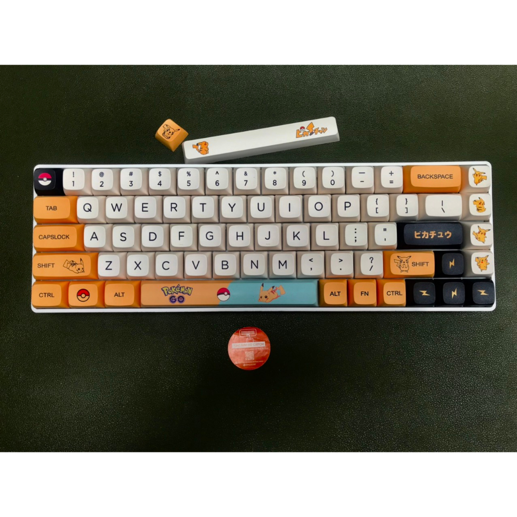 Bàn phím Cơ custom không dây Custom từ kit tester 68, có hotswap, xài pin