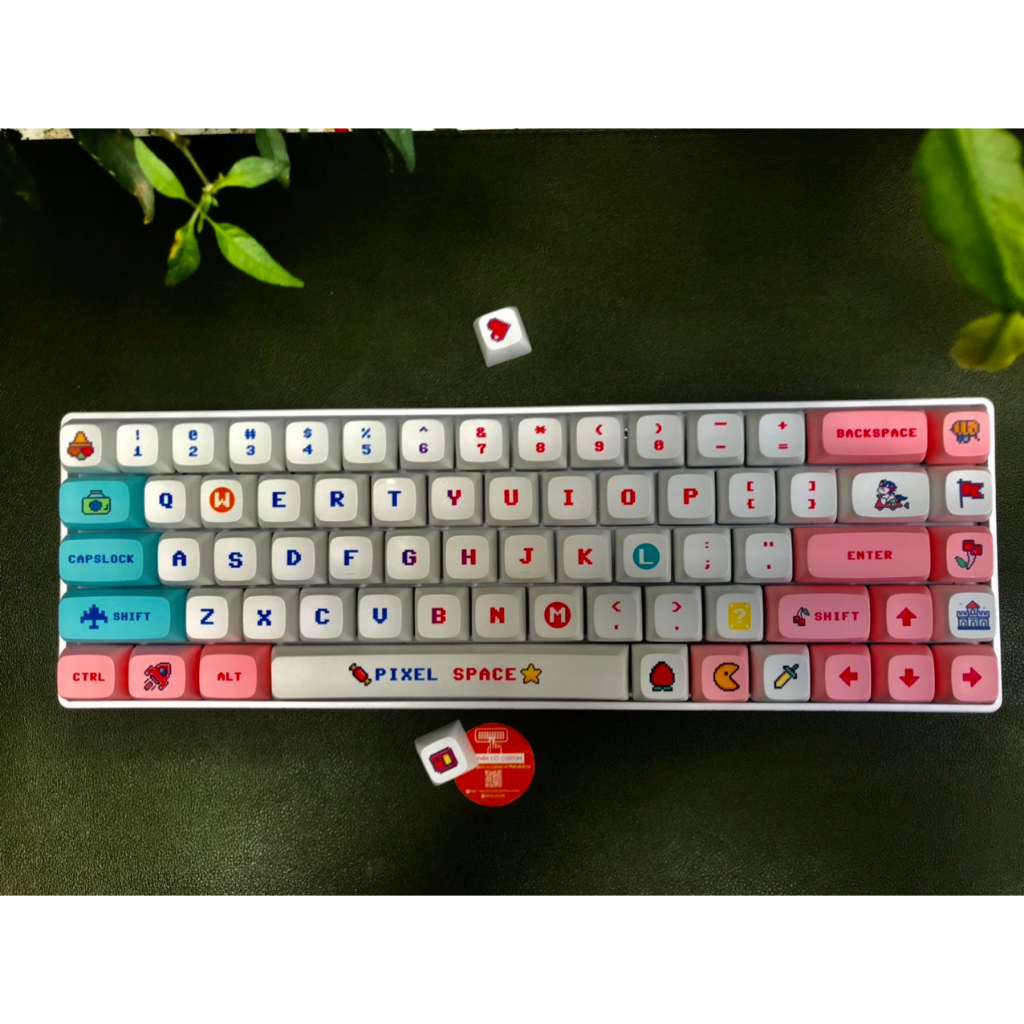 Bàn phím Cơ custom không dây Custom từ kit tester 68, có hotswap, xài pin