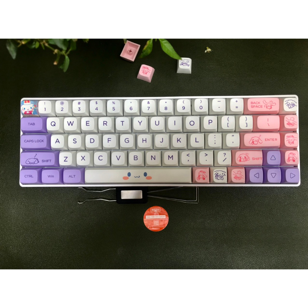 Bàn phím Cơ custom không dây Custom từ kit tester 68, có hotswap, xài pin