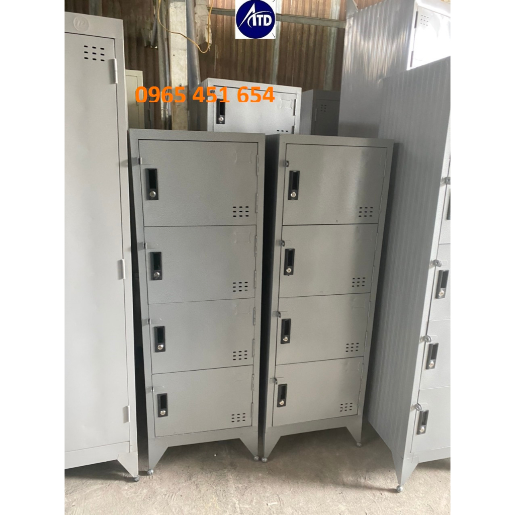 Tủ Locker Đựng đồ Spa shop quần áo cửa hàng điện thoại-tủ nhiều ngăn có chìa khóa riêng an toàn, sắt sơn tĩnh điện