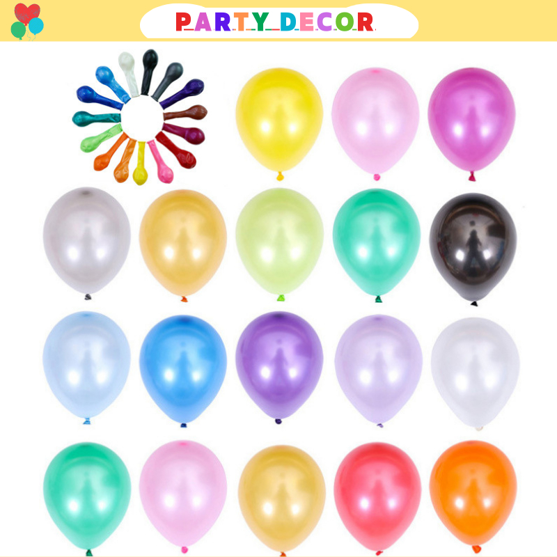 Set 100 Bóng Bay Nhũ Trong,Bóng Bay Nhũ Trang Trí Sinh Nhật,Sự Kiện,Party,....