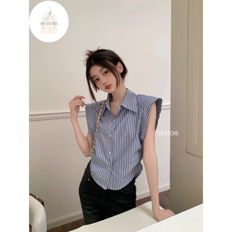 Áo sơ mi kẻ sọc basic by 09 STORE