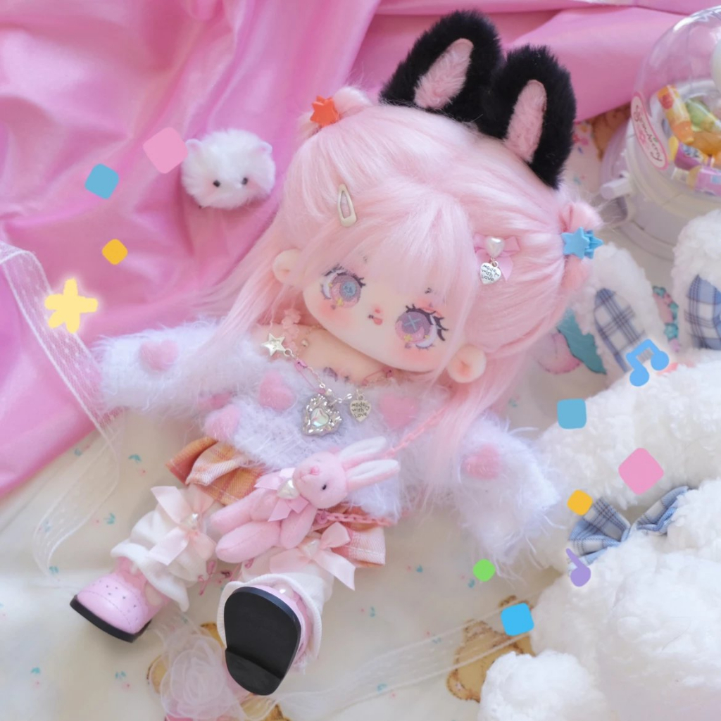 Doll không thuộc tính tóc tơ 20cm 25cm có tai và đuôi - Búp bê không thuộc tính 20cm 25cm có xương