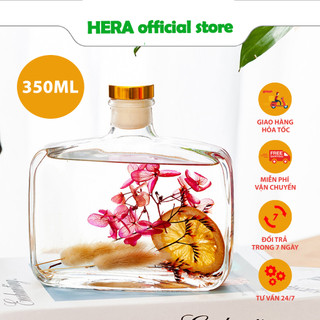 Tinh Dầu Thơm Phòng 350ml Lọ Khuếch Tán Hương Liệu Thiên Nhiên Tặng Kèm Que Mây KT57