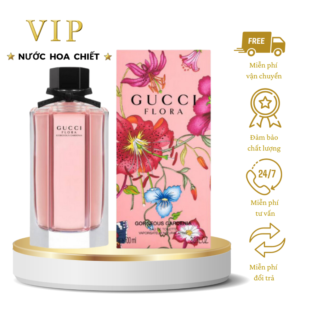 [HÀNG HOT] Nước hoa dùng thử Gucci Flora Gorgeous Gardenia Test 10ml - VIP SHOP