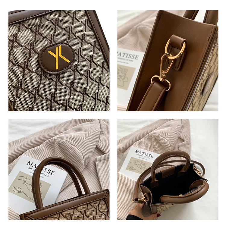 Fanli vintage công suất lớn tote túi  xô túi, văn phòng phụ nữ túi