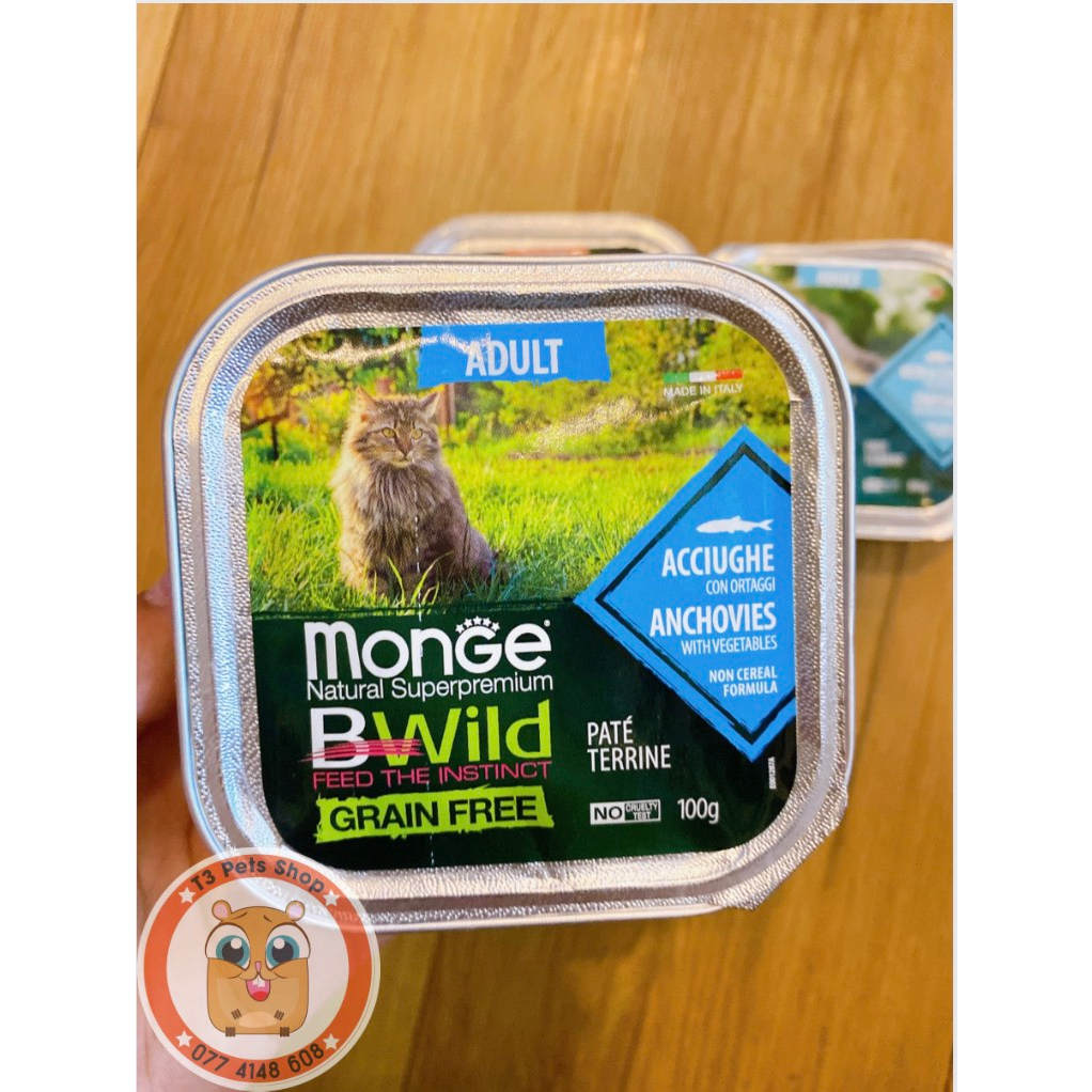 pate monge BWILD Super Premium 100gr dành cho mèo