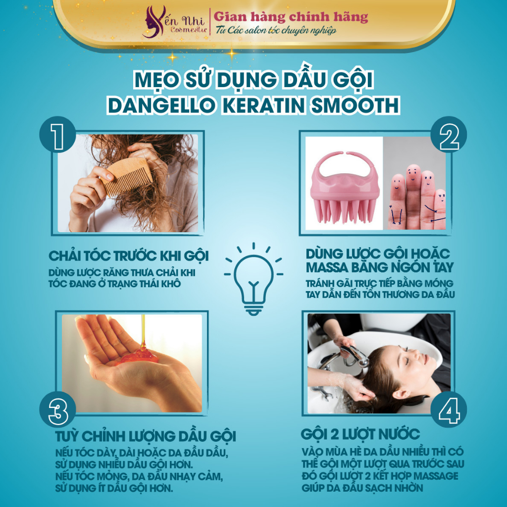 Dangello Dầu gội dangello keratin smooth phục hồi dưỡng ẩm siêu mềm mượt 800ml, Mỹ phẩm tóc yến nhi DG02