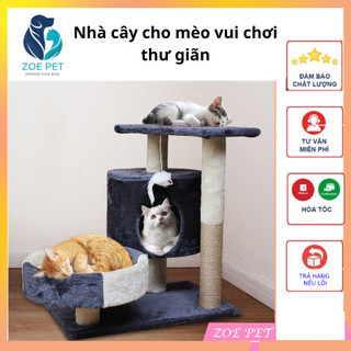 Cattree nhà mèo 3 tầng - Nhà cây cho mèo (Hàng có sẵn)