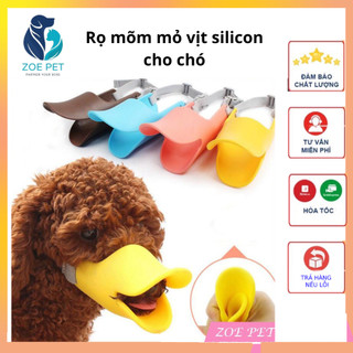 Rọ mõm mỏ vịt silicon cho chó đi dạo