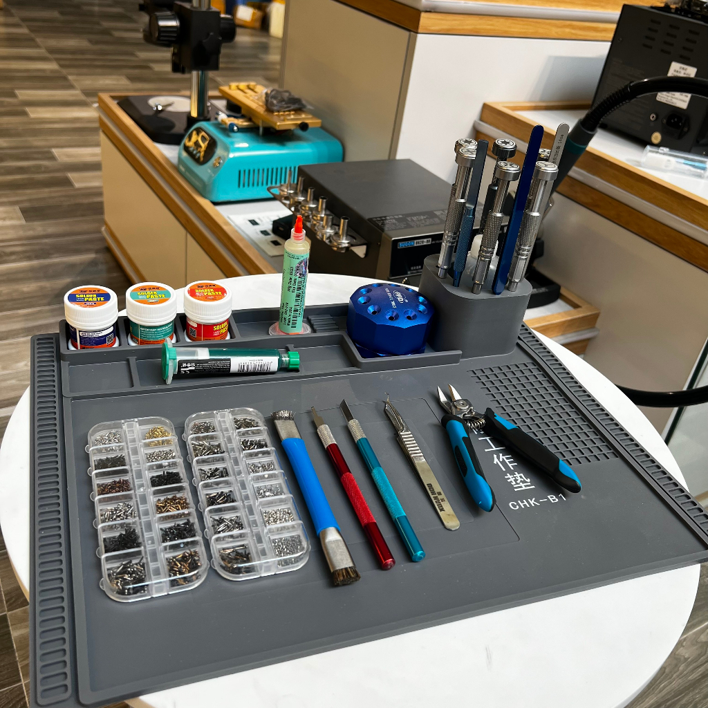 Thảm sửa chữa cao cấp liền đế cắm đựng tovit, bank nhíp