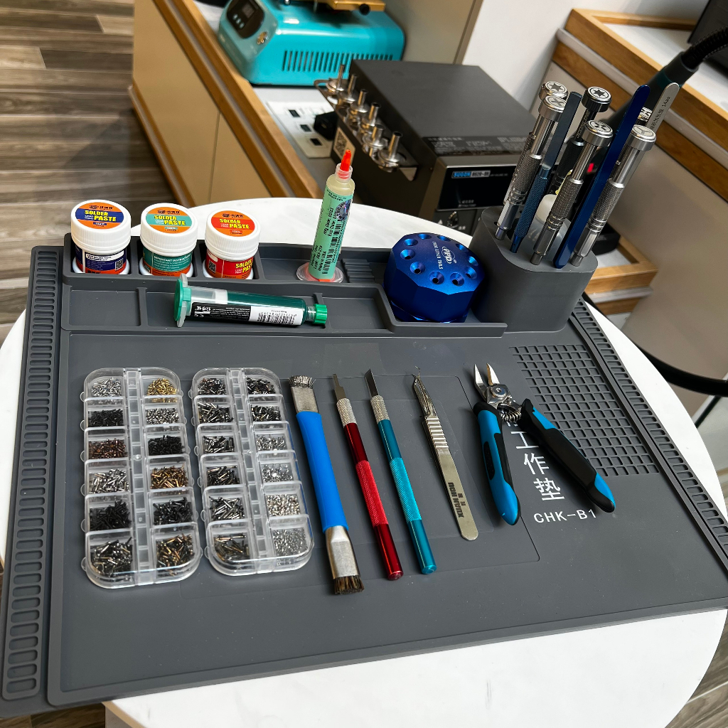 Thảm sửa chữa cao cấp liền đế cắm đựng tovit, bank nhíp