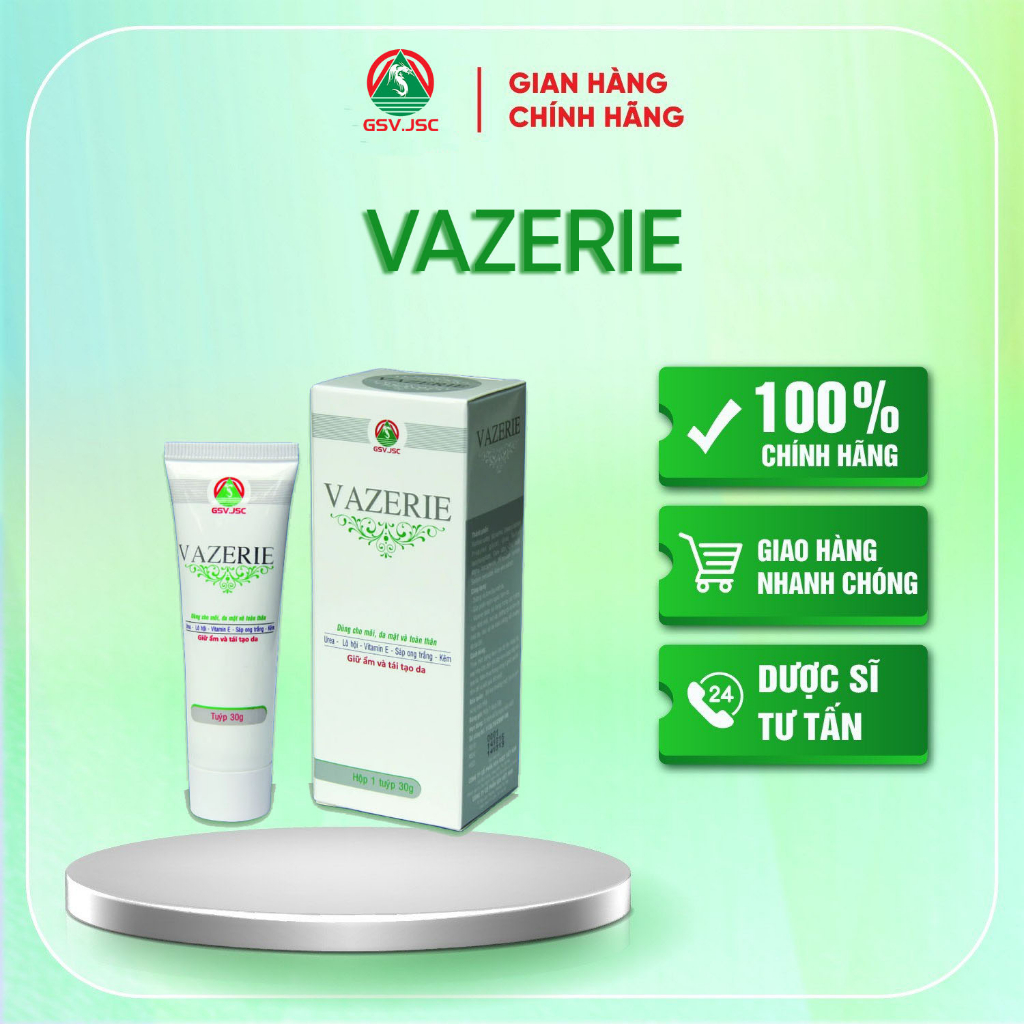 Kem dưỡng ẩm VAZERIE 30g
