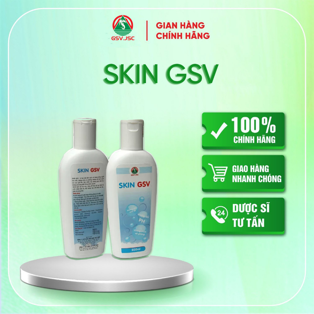Sữa tắm, sữa rửa mặt SKIN GSV 200ml
