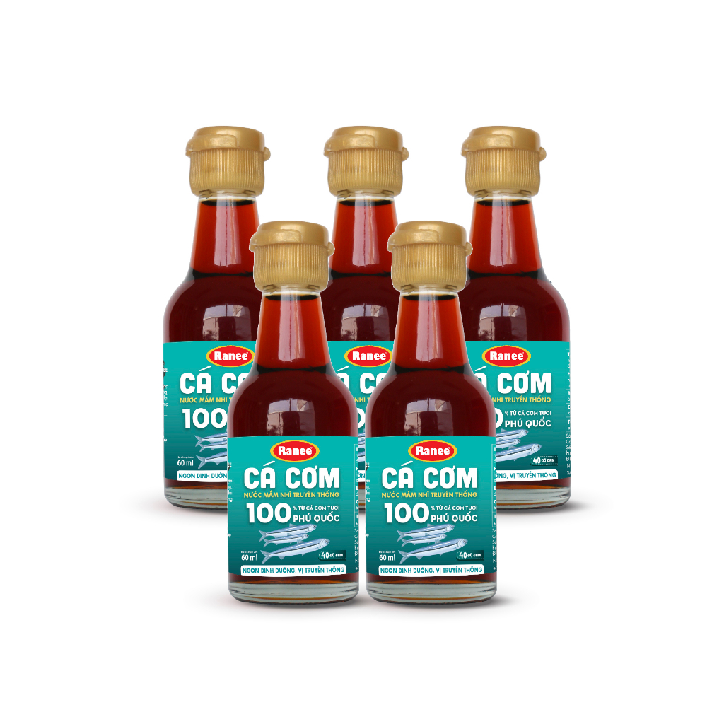 Combo 5 Nước mắm dinh dưỡng Ranee cá cơm 40N chai 60ml (5chai x60ml)