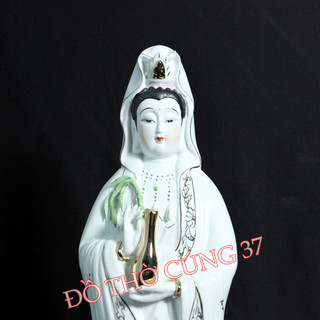 TƯỢNG  PHẬT QUAN ÂM ĐỨNG [ MEN SỨ CAO 47 CM , 50 CM , 55 CM ]