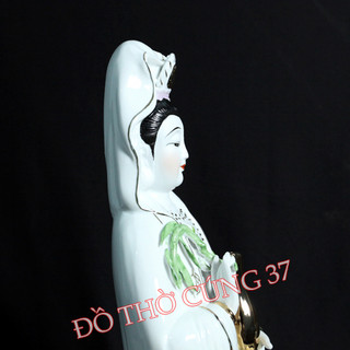 TƯỢNG  PHẬT QUAN ÂM ĐỨNG [ MEN SỨ CAO 47 CM , 50 CM , 55 CM ]