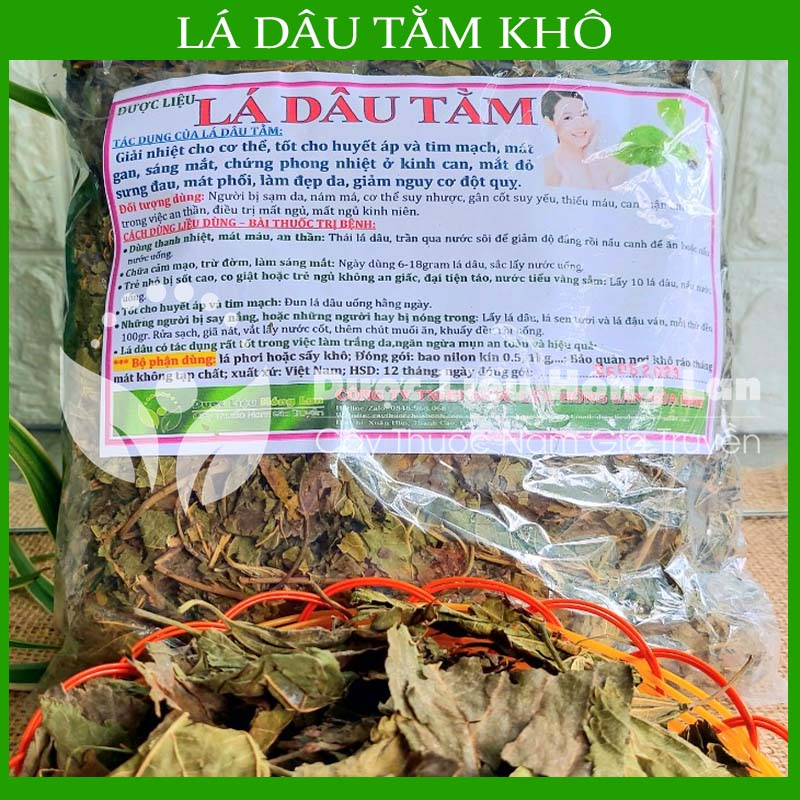 ✅ LÁ DÂU TẰM khô sạch đóng gói 1kg - congtyduoclieuhonglan