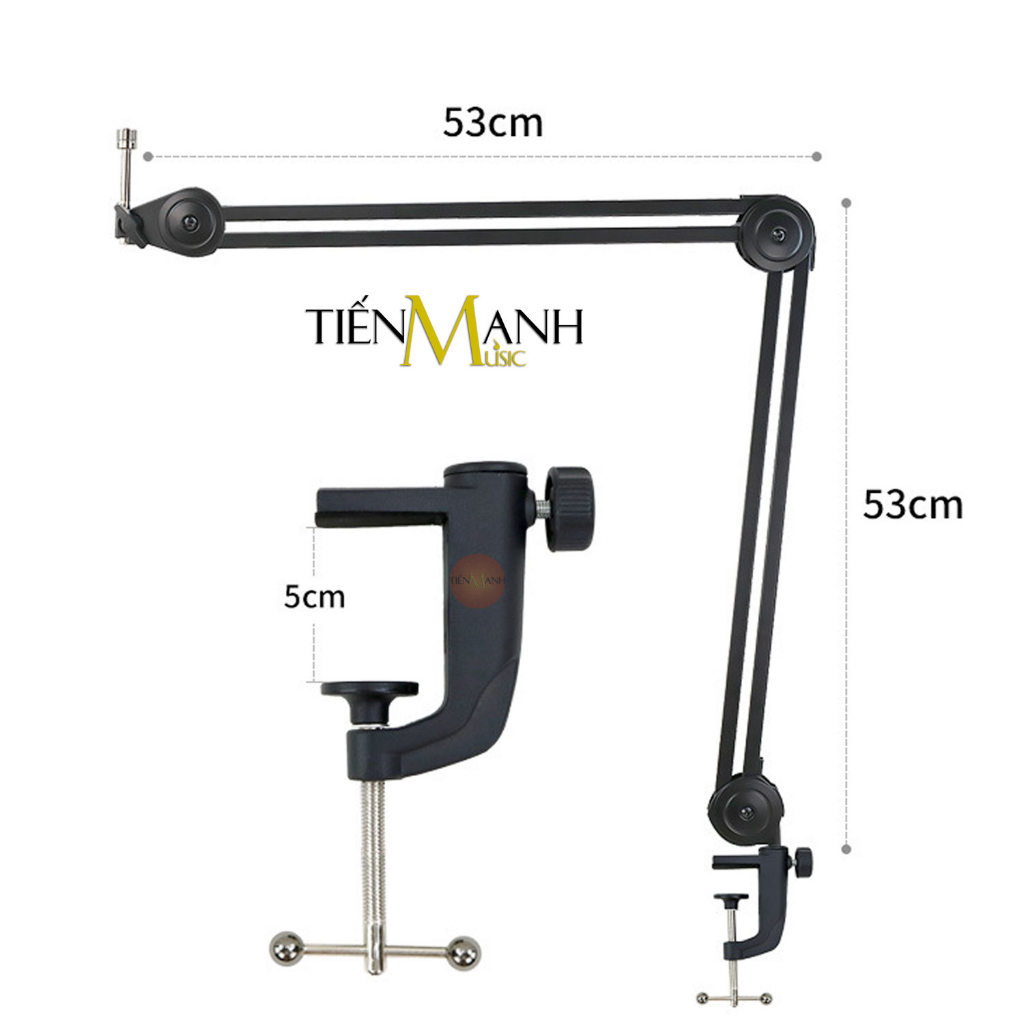 Chân Micro Kẹp Bàn NB46  Arm - Giá đỡ đế Mic Stand NB-46 Microphone Thu Âm LiveStream