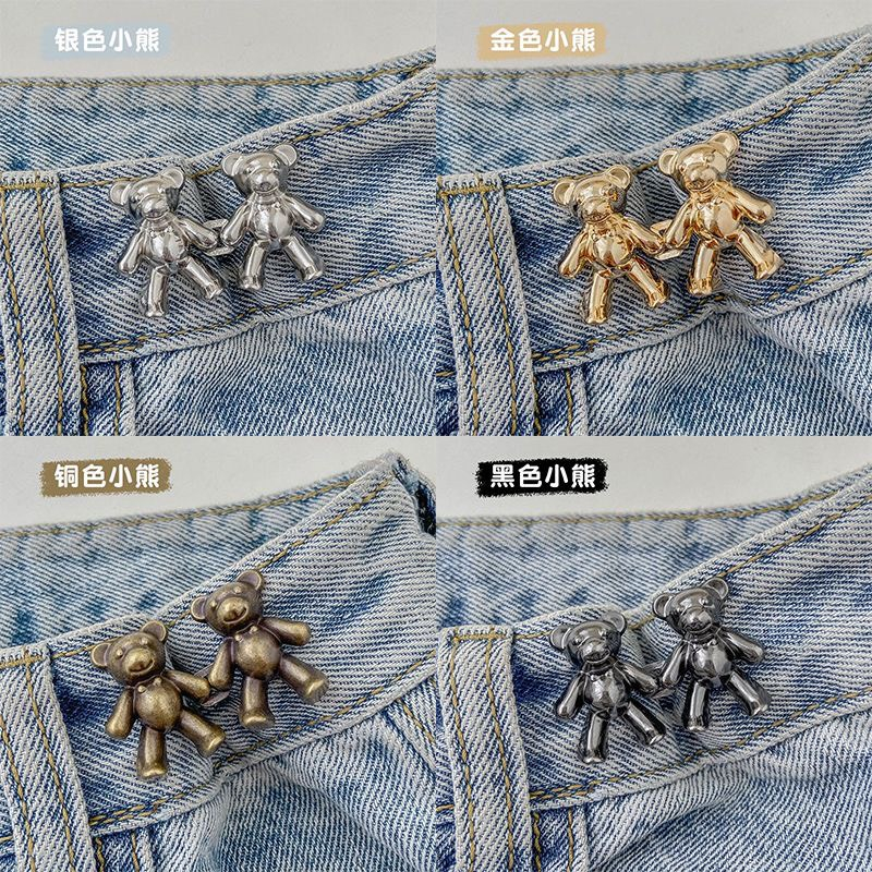 Gim Cài Thu Gọn Lưng Quần Chân Váy Hình Gấu Bằng Kim Loại Hàng Quảng Châu | Bé Tiu Clothing