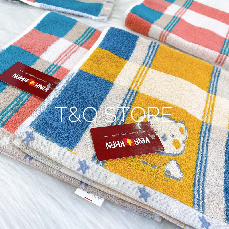 Khăn mặt cotton 50x26cm dày dặn siêu mềm mịn