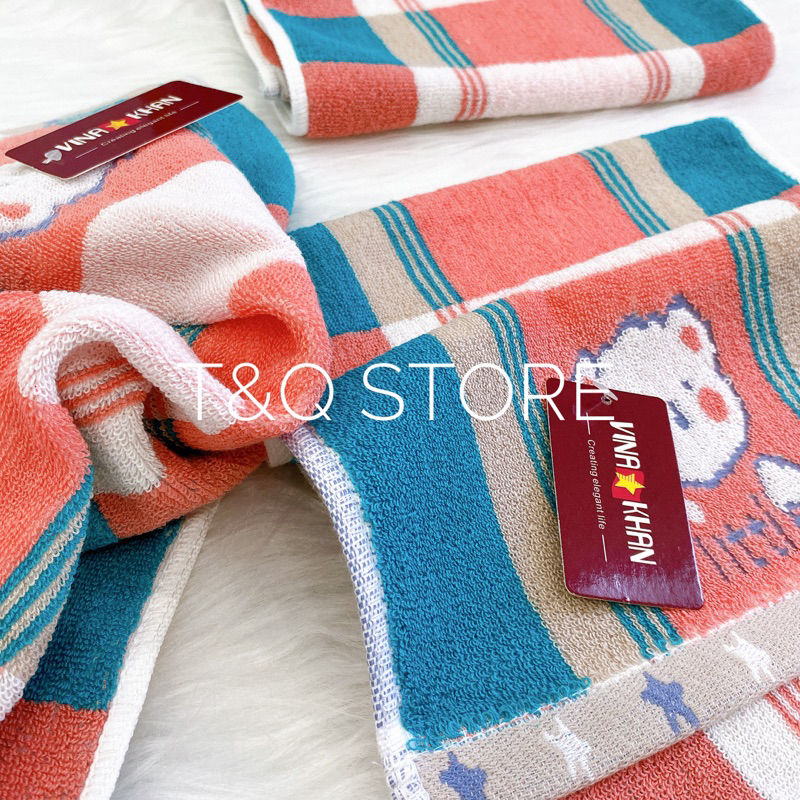 Khăn mặt cotton 50x26cm dày dặn siêu mềm mịn