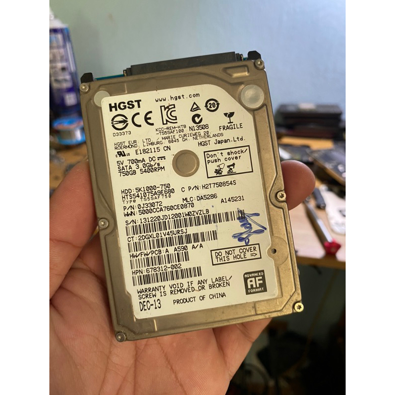Hdd laptop 750Gb - 500Gb, chuẩn bốc máy, sức khoẻ good