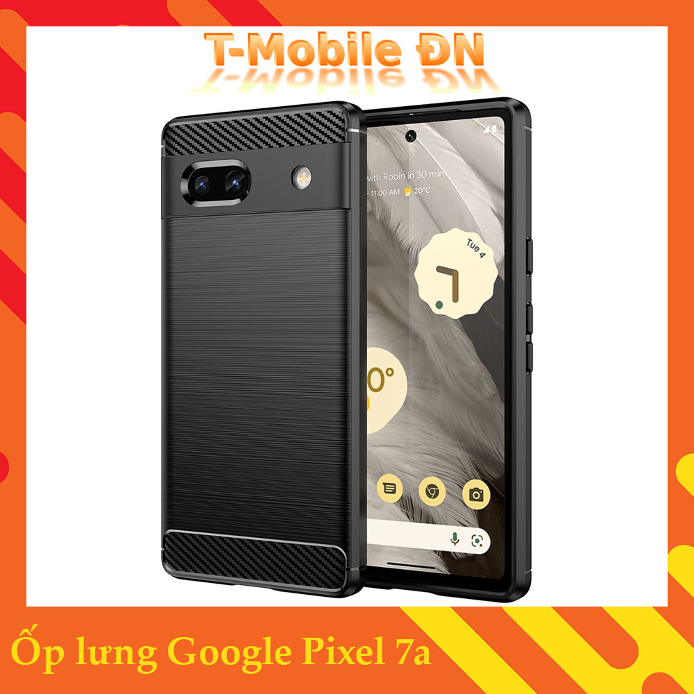 Ốp lưng Google Pixel 7a, Ốp silicone mềm Carbone phay xước chống sốc chống vân tay cho Pixel 7a