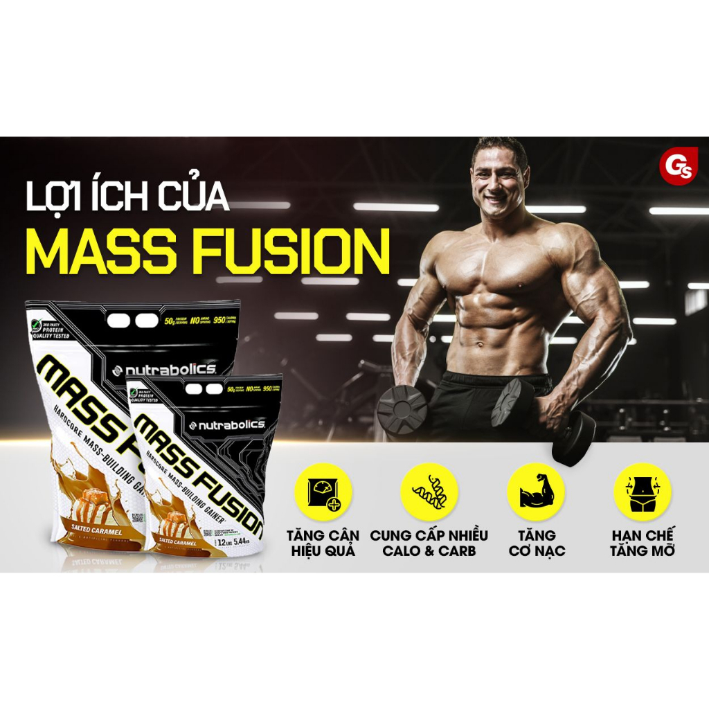 Sữa tăng cân Nutrabolics Mass Fusion 12Lbs  nhập khẩu Canada - Gymstore