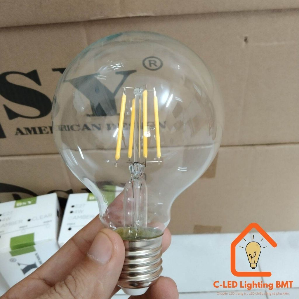 Bóng đèn LED G80 đèn led edison g80 tiết kiệm điện năng ánh sáng vàng bền đẹp - 08520034