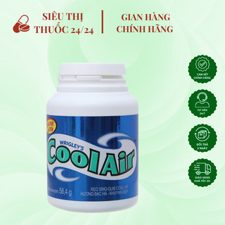 Kẹo cao su Gum CoolAir ⚡ CAM KẾT CHÍNH HÃNG ⚡ Kẹo sing gum nhai mát họng và thơm miệng - Lọ 58,4g