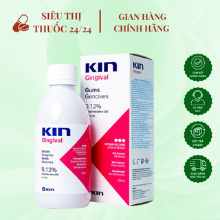 Nước súc miệng Kin Gingival Mouthwash 250ml ⚡ CAM KẾT CHÍNH HÃNG ⚡ Nước súc miệng diệt khuẩn và làm sạch khoang miệng