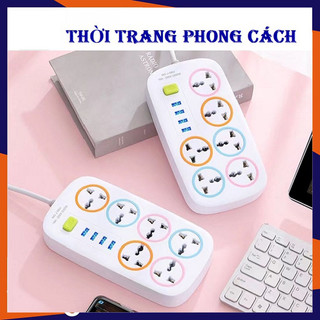 Ổ điện- ổ cắm điện đa năng thông minh 6 lỗ có 4 cổng usb tiện dụng đa năng,✿ổ trắng j06u✿