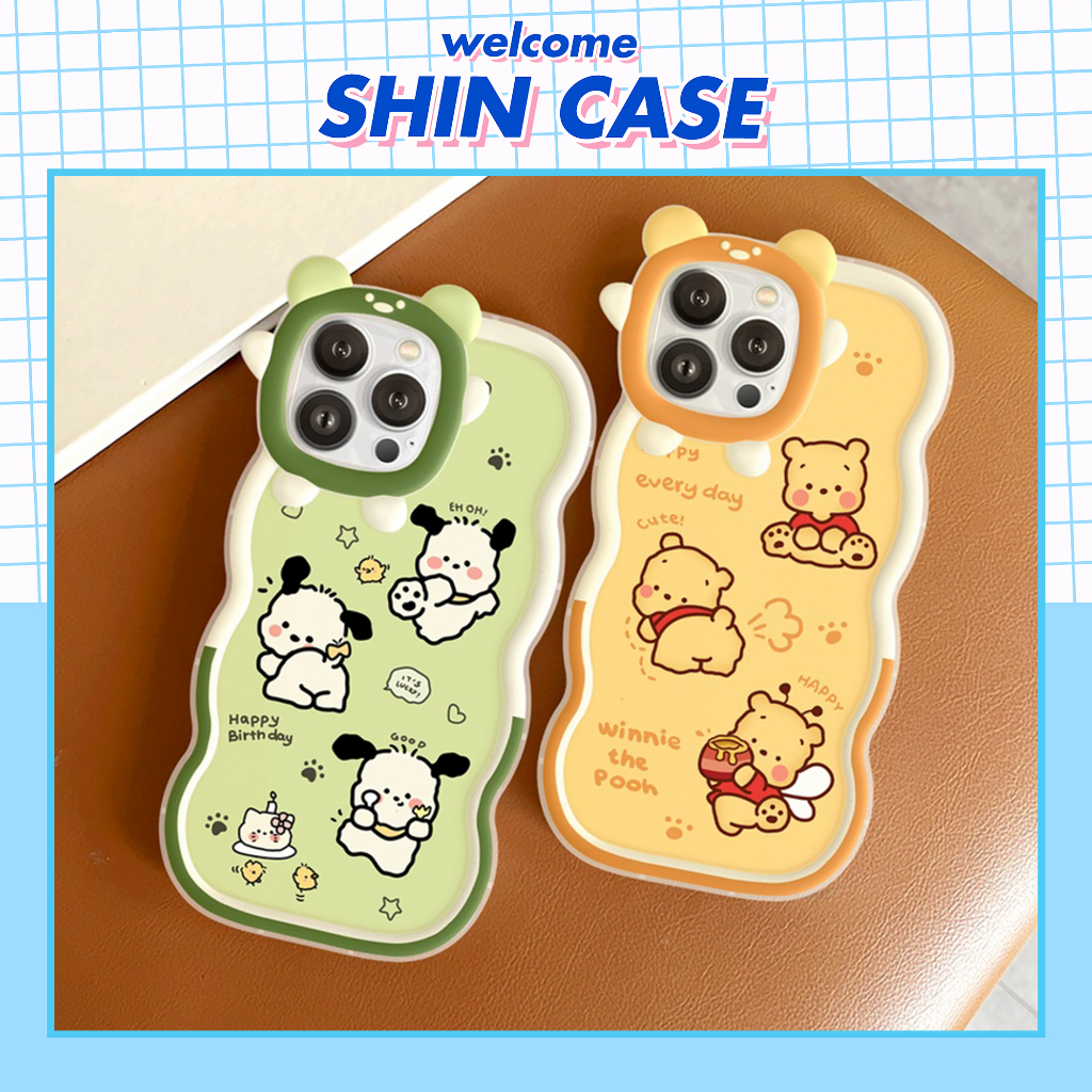 Ốp lưng iphone gấu sóng happy pooh 6/6plus/6s/6splus/7/7plus/8/8plus/x/xs/11/12/13/14/pro/max/promax/plus/shin/case | BigBuy360 - bigbuy360.vn