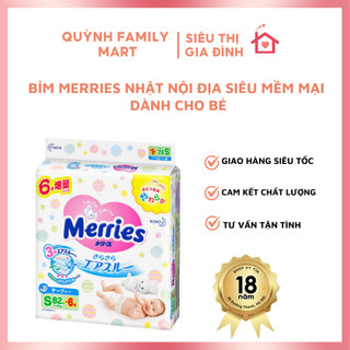 Bỉm Merries nhật nội địa siêu mềm mại dành cho bé