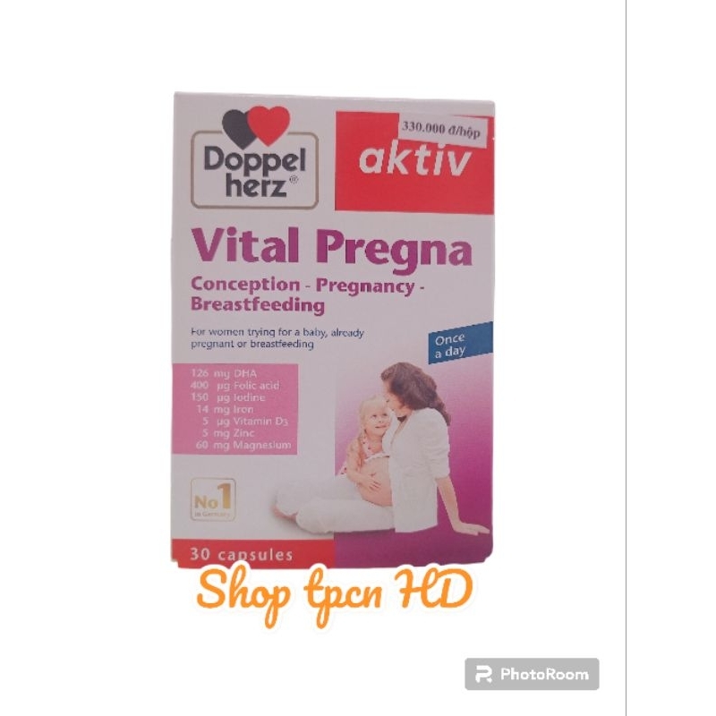[chính hãng] Doppel herz aktiv Vital Pregna bổ sung vitamin và khoáng chất cho mẹ bầu và cho con bú