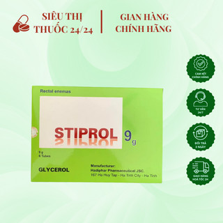 Gel thụt trực tràng người lớn Stiprol 9g ⚡ CAM KẾT CHÍNH HÃNG ⚡ Gel thụt rửa trực tràng hỗ trợ bài tiết cho người lớn