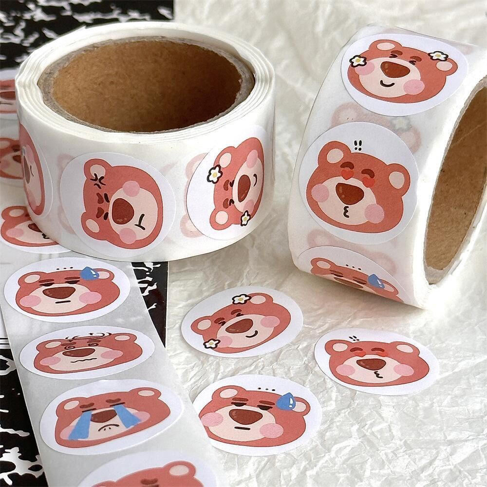 Túi giấy mini/ Sticker hình dán Gấu Dâu Lotso12.5 x 8.5 x 3cm có quai xinh xắn