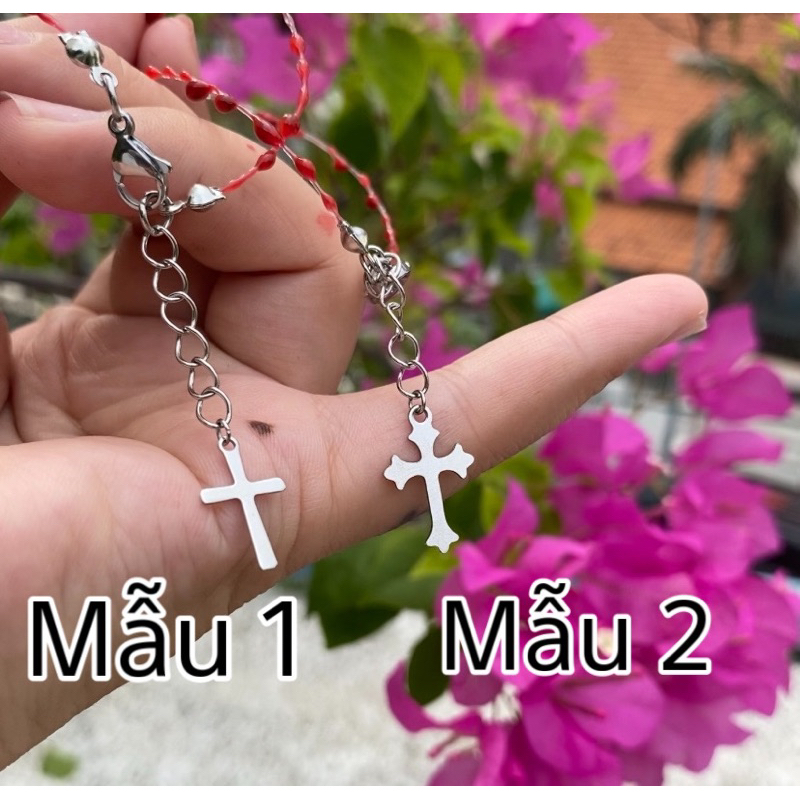 VÒNG TAY GIỌT MÁU THÁNH GIÁ INOX KHÔNG GỈ