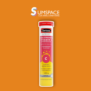 Viên Sủi Vitamin C Swisse Ultiboost High Strength Vitamin C Effervescent 1000mg Úc - 20 viên