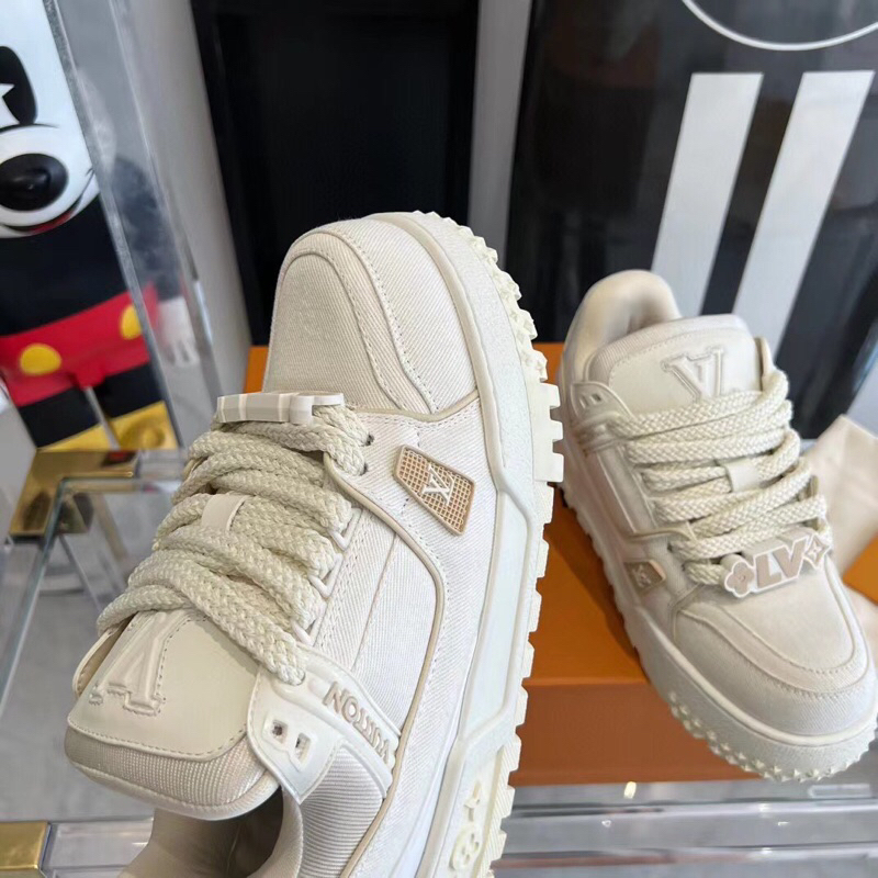 Giày thể thao unisex đế cao phong cách mới LV LouisVuitton cao cấp