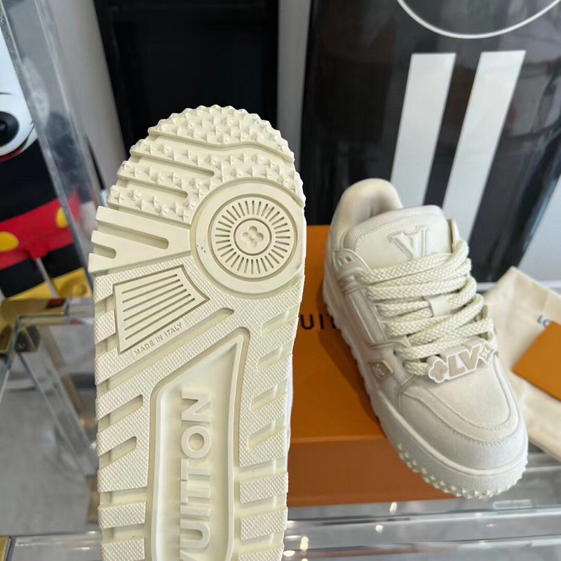 Giày thể thao unisex đế cao phong cách mới LV LouisVuitton cao cấp