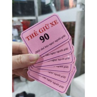 Combo 100 thẻ giữ xe