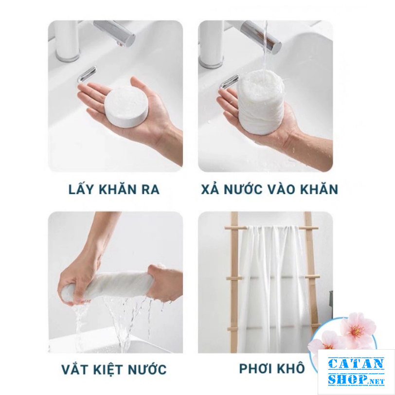 Khăn Tắm Nén Du Lịch, Khăn Tắm Dạng Viên 70x140cm Mẫu Cô Gái Dùng Một Lần Chất Liệu Cotton, Siêu Thấm Nước, Nhỏ Gọn
