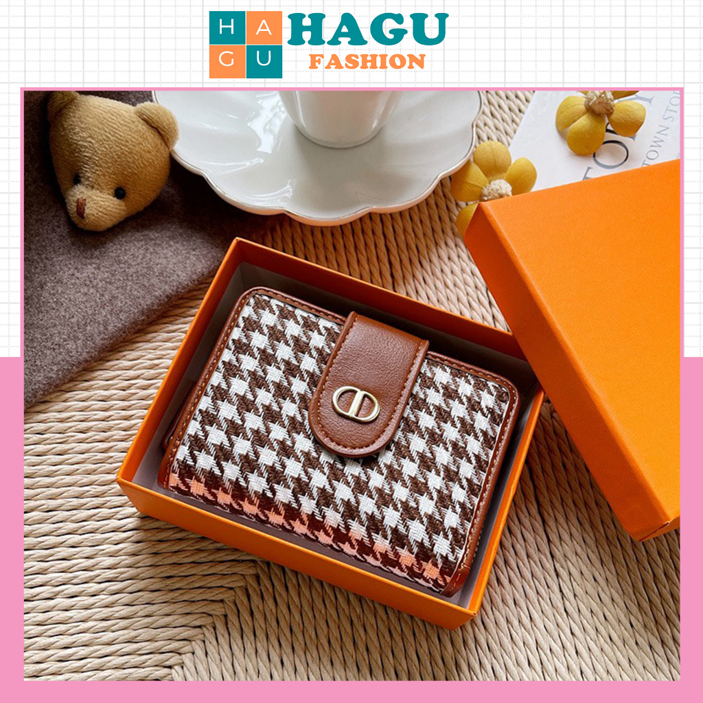 Ví Nữ nhiều ngăn gấp gọn kiểu dáng thanh lịch màu sắc Thổ cẩm 602