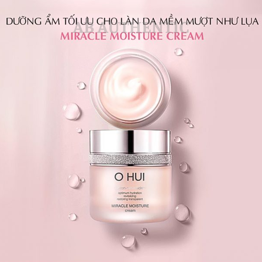 Combo Gói sample Kem dưỡng Ohui hồng cấp ẩm, dưỡng sáng da Miracle Moisture Cream- AB AUTHENTIC