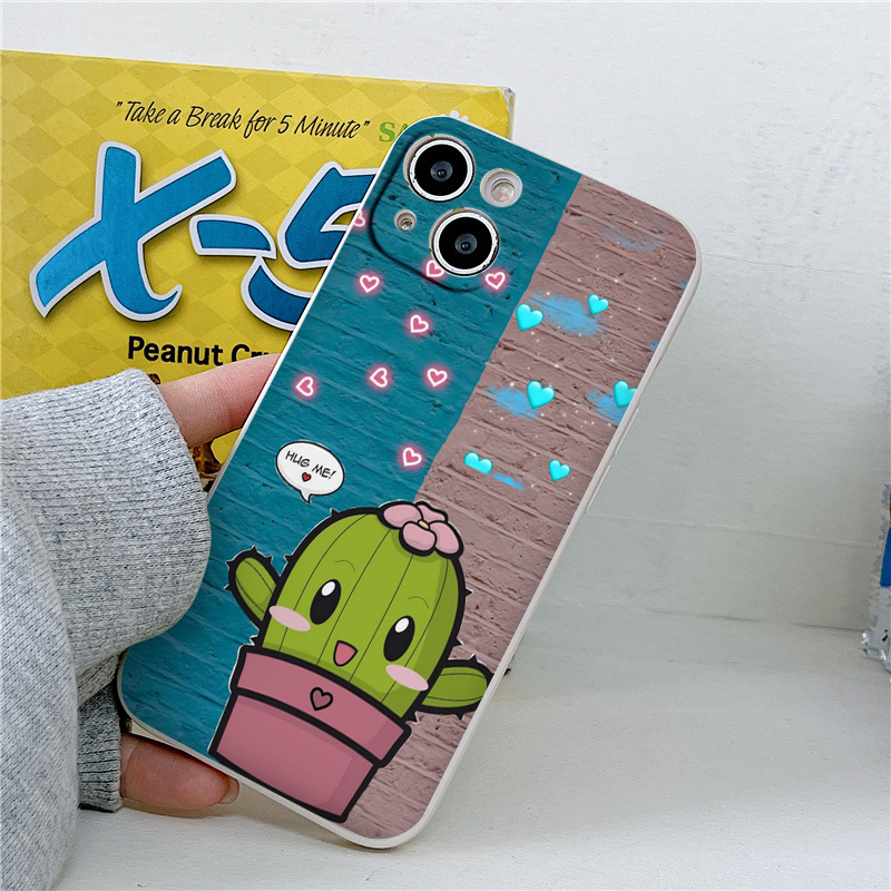 Ốp lưng iphone vuông chống sốc xương rồng hug me cute 6/6s/7/8/X/XS/11/12/13/14 Pro Plus Max eh09