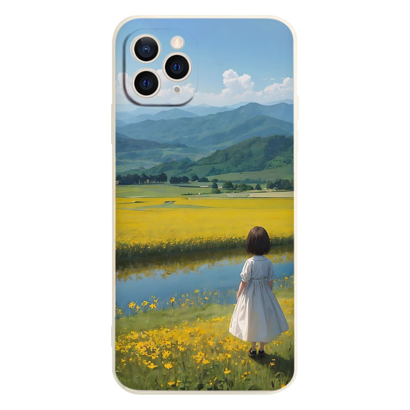Ốp lưng iphone 13promax cô bé váy trắng và phong cảnh đẹp BVC 6/6s/7/8/X/XS/11/12/13/14 Pro Plus Max eh10