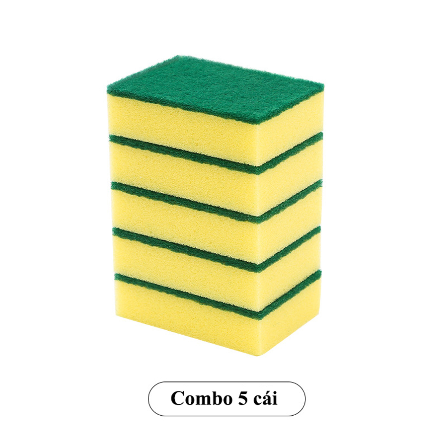 Miếng Rửa Chén Đĩa 2 Mặt Siêu Sạch, Miếng Bọt Biển Rửa Chén Đĩa Xoong Nồi Vệ Sinh Nhà Bếp Tiện Lợi N082