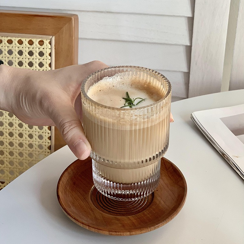 Cốc thủy tinh 2 tầng cốc cafe ly cafe cao cấp chịu nhiệt decor chụp ảnh 2 dung tích lựa chọn
